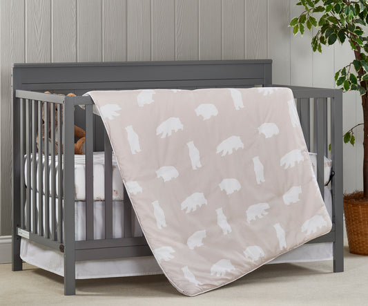 Beary Cute 3 pc Baby Crib Nursery Bedding Set