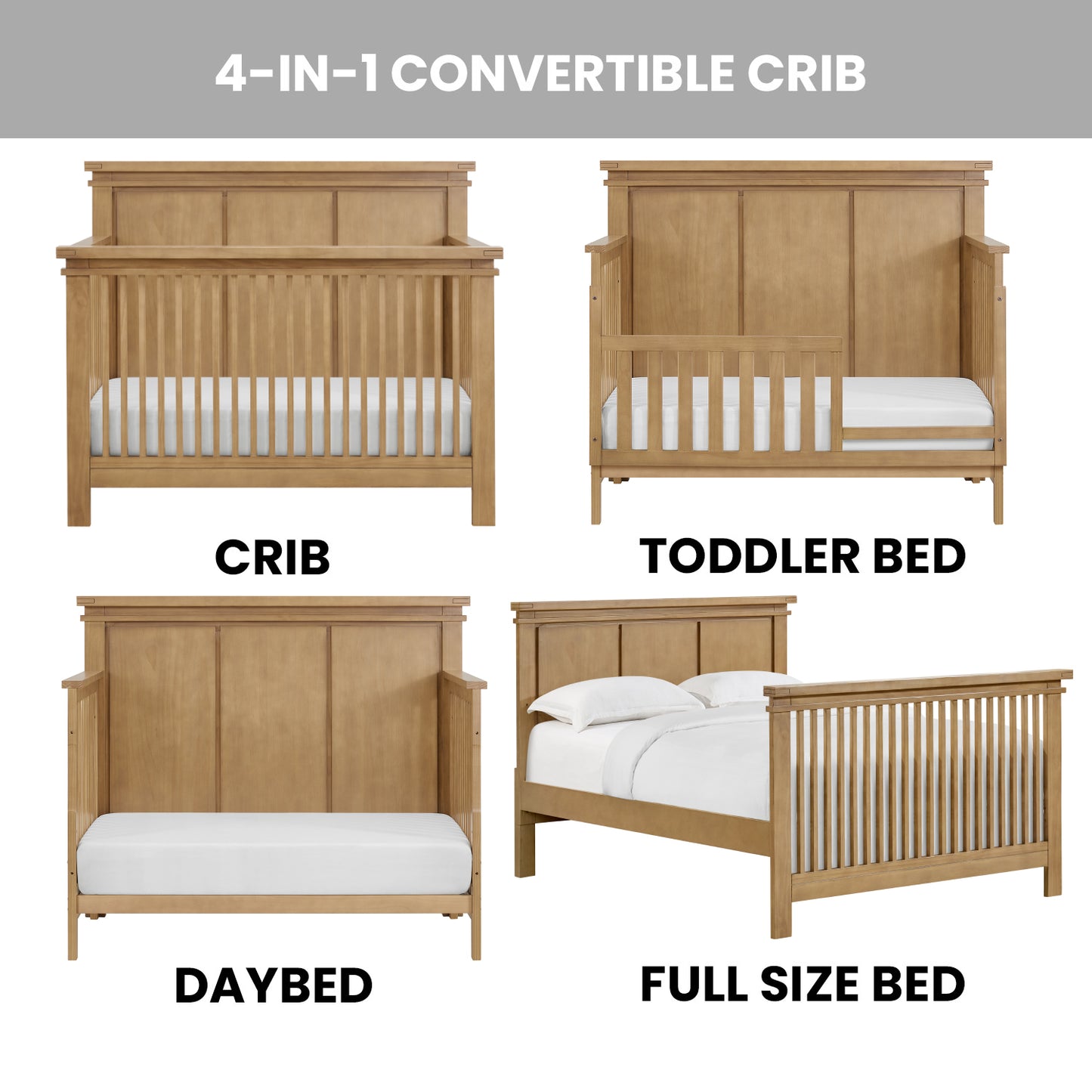 Mystic 4 in 1 Convertible Crib