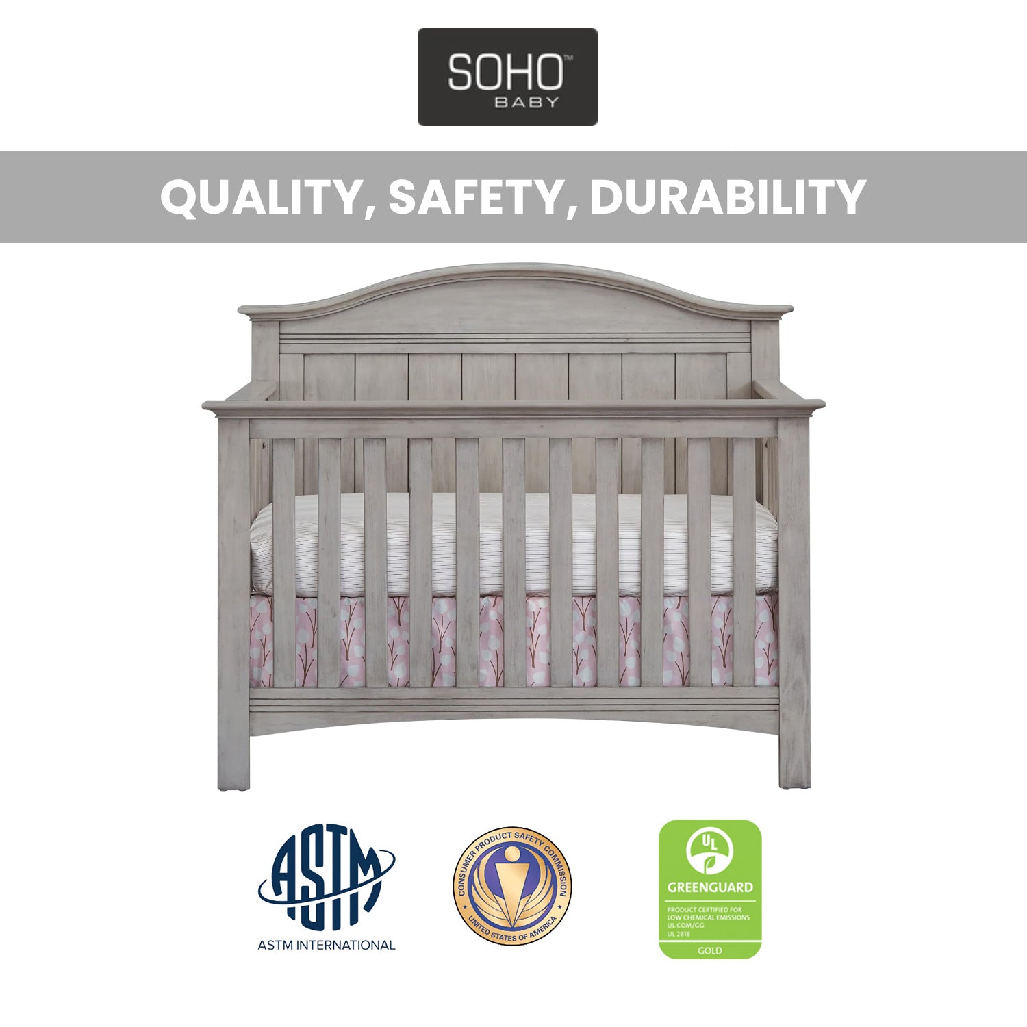 Chandler 4 In 1 Convertible Crib Soho Baby