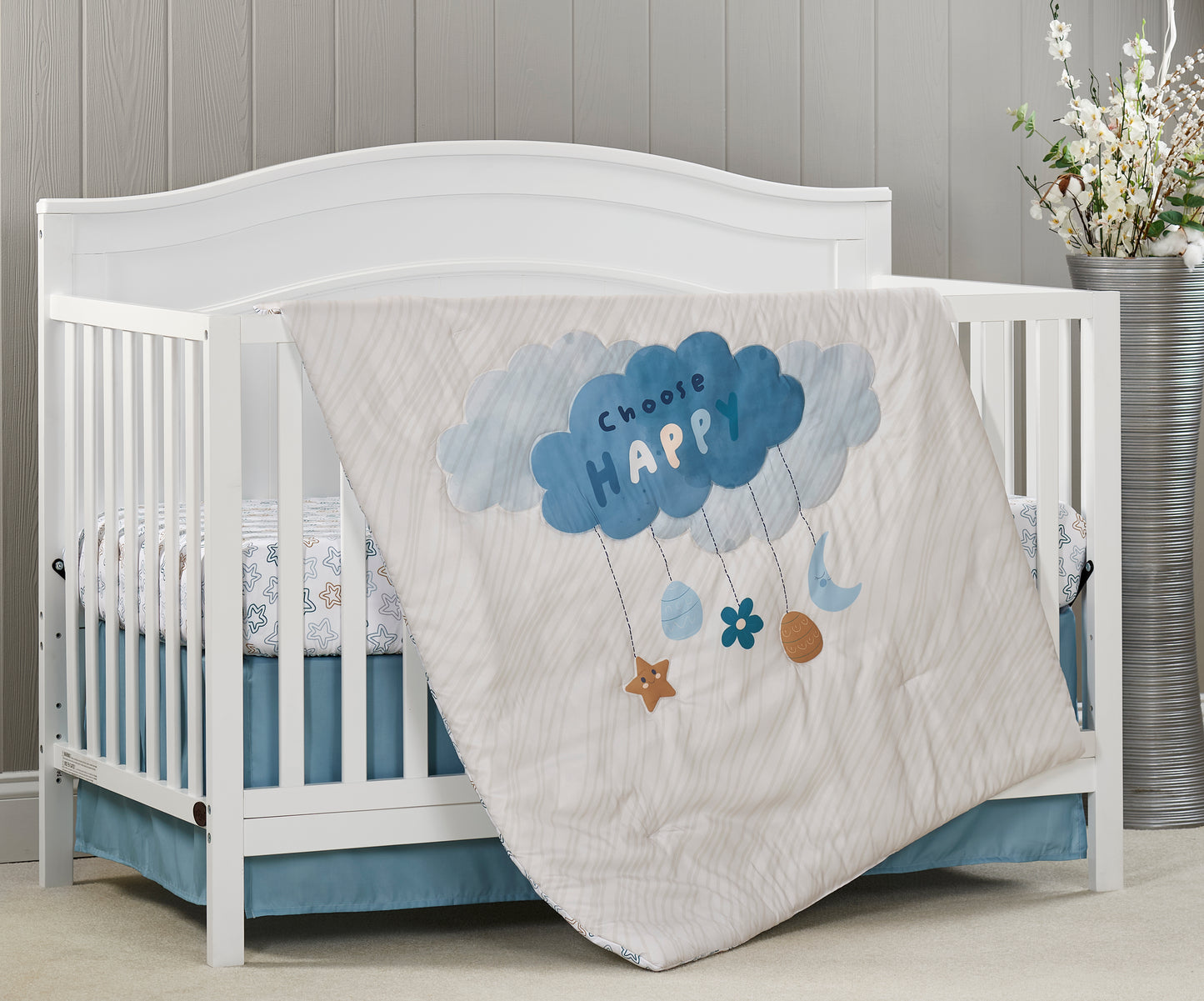 Shining Stars 3 pc Baby Crib Nursery Bedding Set