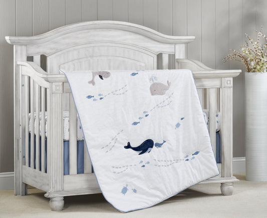 Whale of a Time 3 pc Baby Crib Nursery Bedding Set