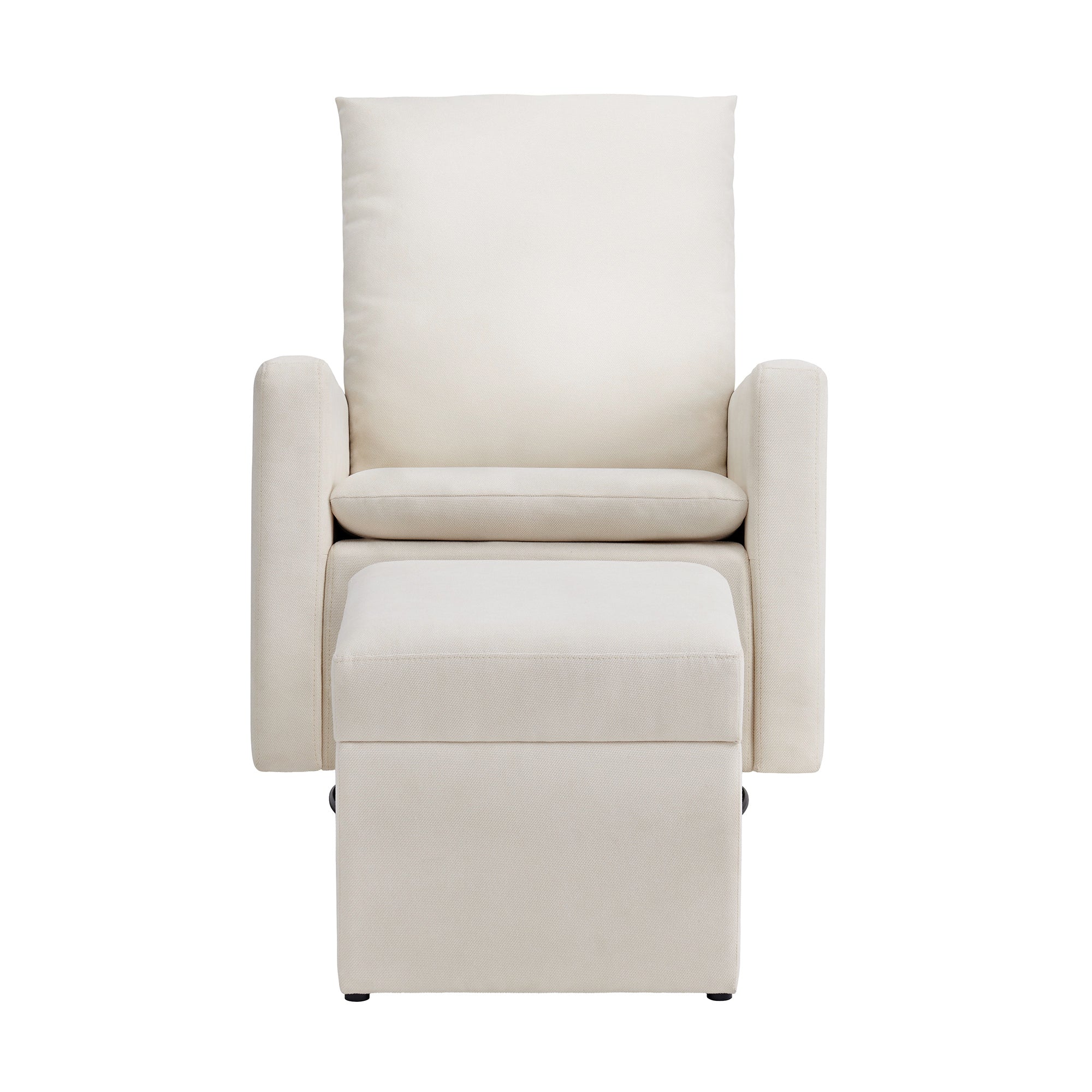 DORTALA Baby Glider Rocker W/Ottoman, Multiposition Glider
