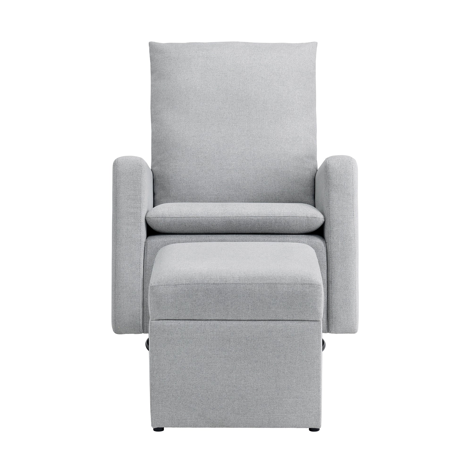 Gray glider and ottoman online